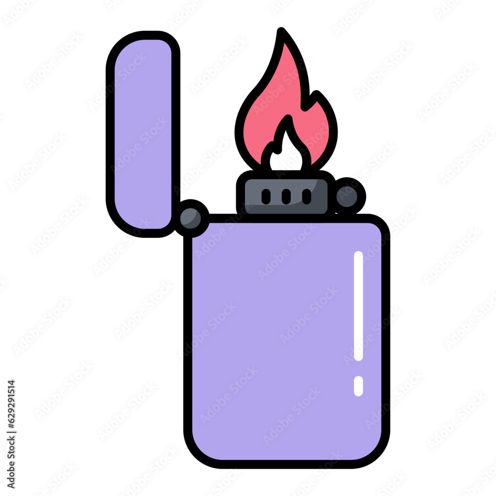 Foto Lighter Line Color Icon