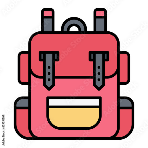 Bagpack Line Color Icon