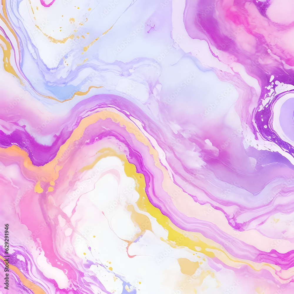 Seamless alcohol ink background. Paint marble print. Ink, paint, abstract. For card design, modern banners, ethereal graphic design Pattern for home decor ideas. Closeup of the painting.