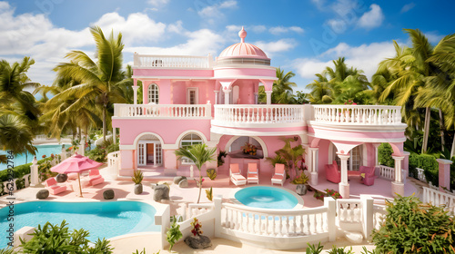 Fotografie, Tablou Barbie villa in paradise