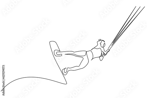 person human wakeboard surf vacation extreme sport lifestyle line art