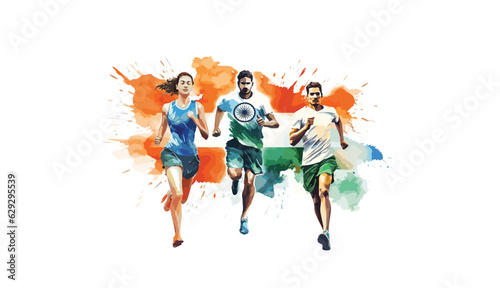 29 august India celebrates National Sports Day of India banner design, vector illustration.