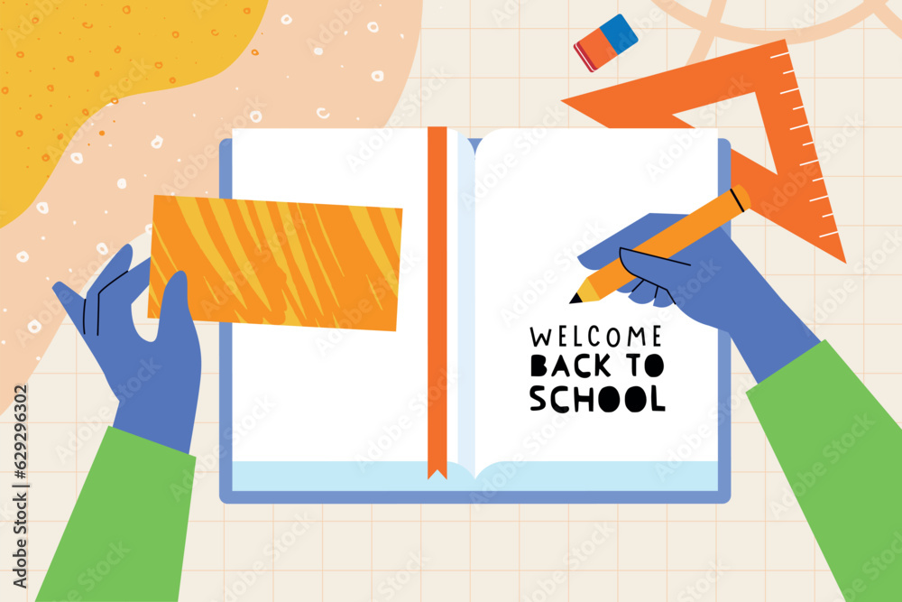 Education. Vector illustration for graphic and web design, business presentation, marketing and print material. Back to school.