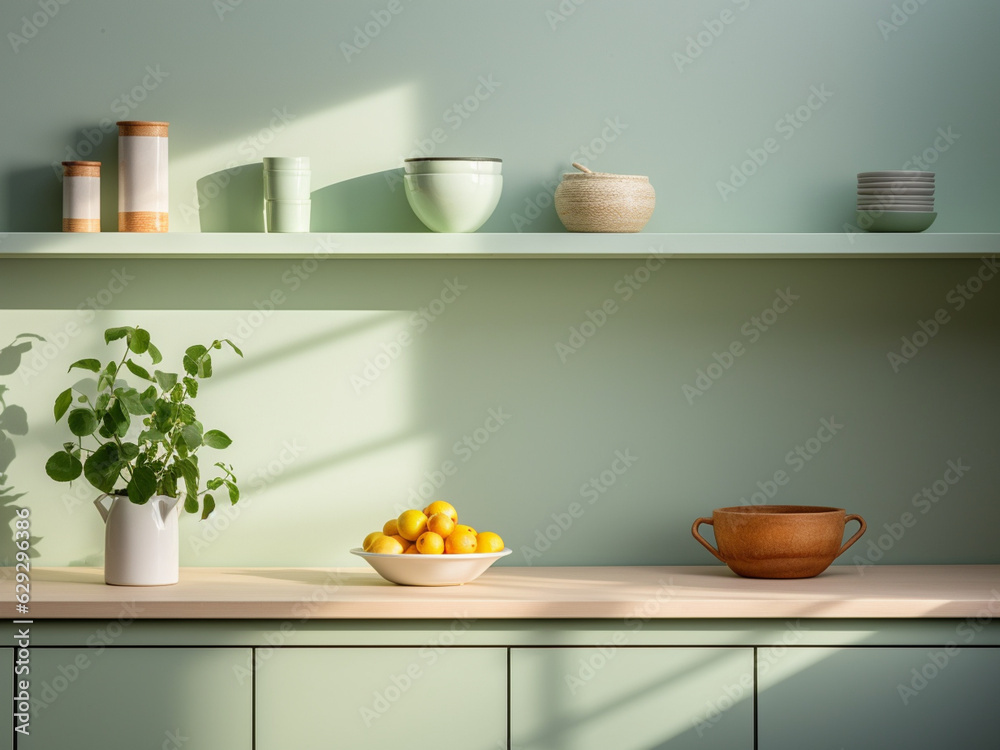 Timeless green kitchen with a classic feel. AI Generated. Timeless green kitchen with a classic feel. AI Generated.