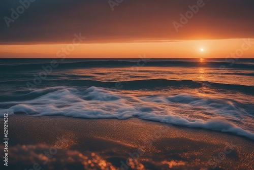 A beautiful sunset on the beach