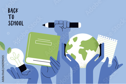 Education. Vector illustration for graphic and web design, business presentation, marketing and print material. Back to school.