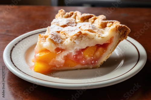 Piece of peach pie