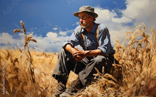 A painted farmer  generative ai