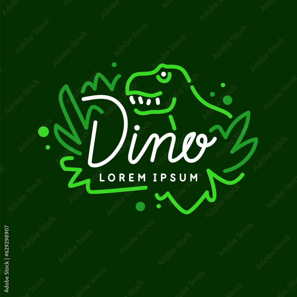 Fotografie Minimalistic and stylish Dino emblem