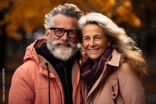 Happy elderly couple, generative AI © progressman
