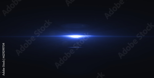 Lens flare on black background
