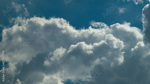 White fluffy clouds. White fluffy clouds and blue sky