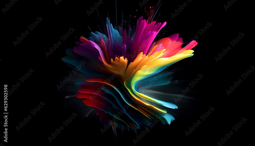Colorful Explosion of Creativity: Creamy Paint Unleashed created with Generative AI technology Colorful Explosion of Creativity: Creamy Paint Unleashed created with Generative AI technology