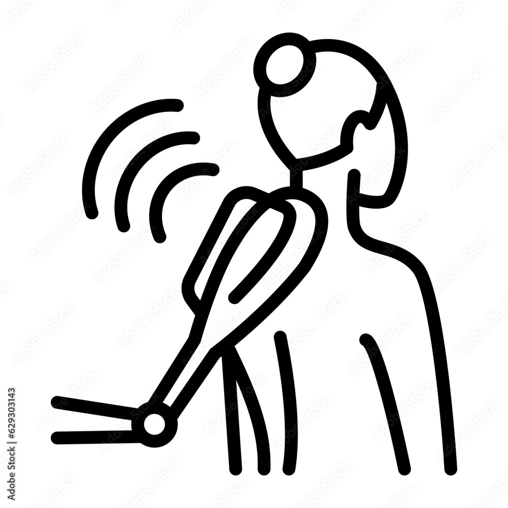 Physical Therapy Aid Icon Vector. Therapy Device And Laser