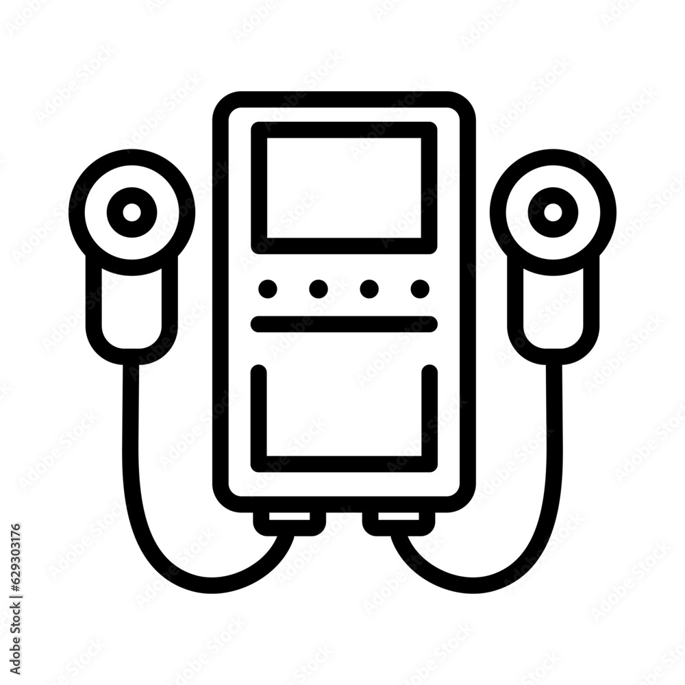 therapy device line icon vector. therapy device sign. Simple line