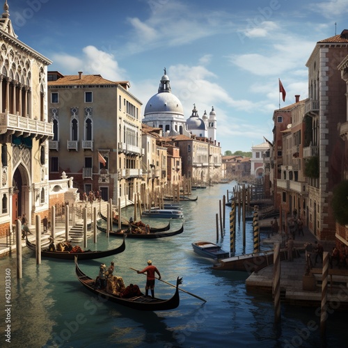 Italy attractions beautiful image Ai generated art