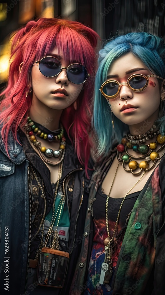 Fototapeta premium two young women