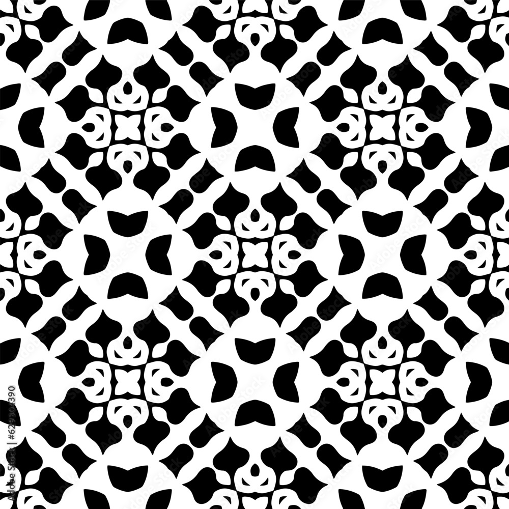 Black and white geometric seamless pattern with abstact shapes. Repeat pattern for fashion, textile design, on wall paper, wrapping paper, fabrics and home decor. Black and white geometric seamless pattern with abstact shapes. Repeat pattern for fashion, textile design, on wall paper, wrapping paper, fabrics and home decor.