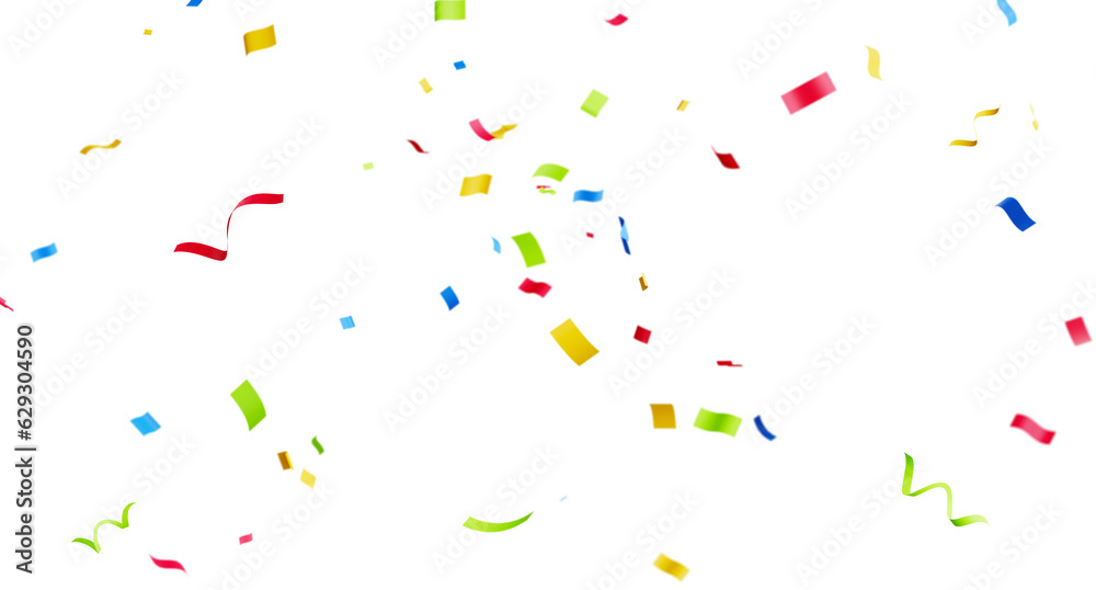 3d render of confetti floating isolated. 3d render of confetti floating isolated.