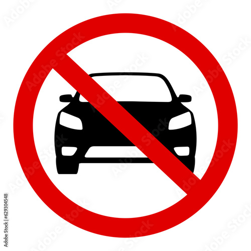 znak zakazu dla samochodów osobowych