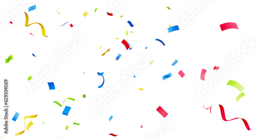 3d render of confetti floating isolated.