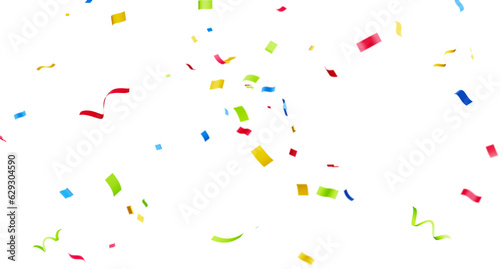 3d render of confetti floating isolated.