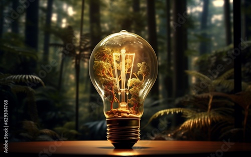 Innovative Lightbulb Creativity Spark. Generative AI