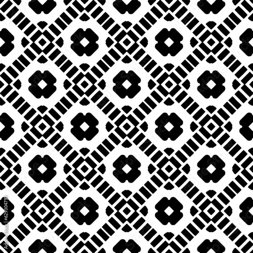 Black and white geometric seamless pattern with abstact shapes. Repeat pattern for fashion  textile design   on wall paper  wrapping paper  fabrics and home decor.