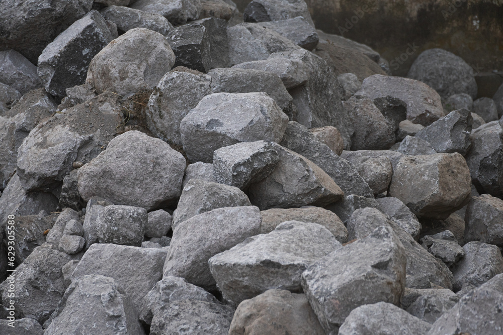 pile of rock material pile of rock material