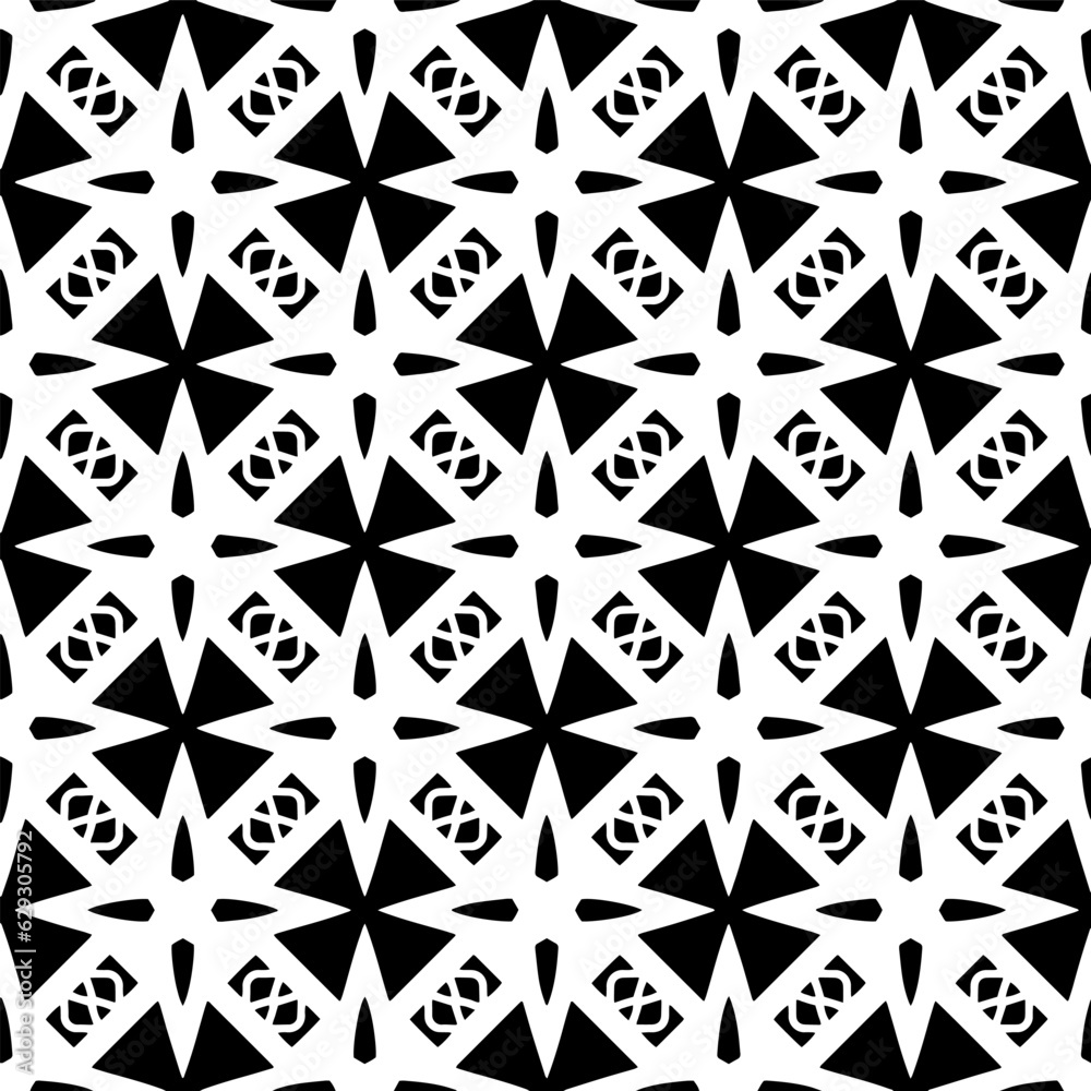 Black and white geometric seamless pattern with abstact shapes. Repeat pattern for fashion, textile design, on wall paper, wrapping paper, fabrics and home decor. Black and white geometric seamless pattern with abstact shapes. Repeat pattern for fashion, textile design, on wall paper, wrapping paper, fabrics and home decor.