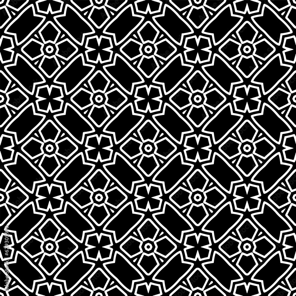 Black and white geometric seamless pattern with abstact shapes. Repeat pattern for fashion, textile design, on wall paper, wrapping paper, fabrics and home decor. Black and white geometric seamless pattern with abstact shapes. Repeat pattern for fashion, textile design, on wall paper, wrapping paper, fabrics and home decor.
