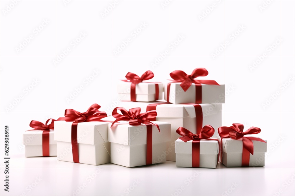 Fototapeta premium gift box with red ribbon