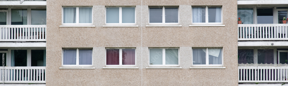 Fototapeta premium High rise council flats in poor housing estate