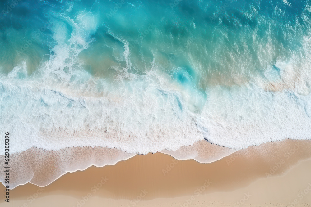 beach drone photo, with surf