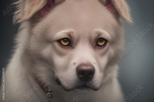 Portrait of cute dog  generative AI