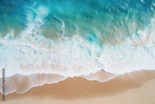 beach drone photo, with surf
