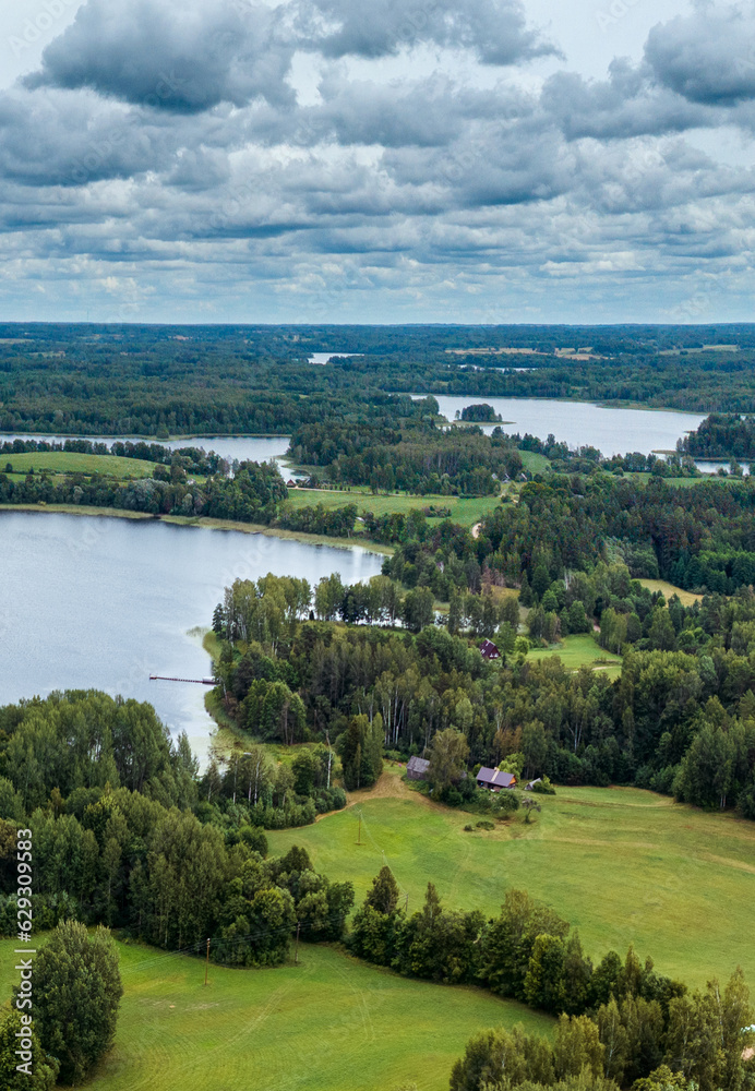 Landscape Latvia, in the countryside of Latgale next Lake Ārdavs.