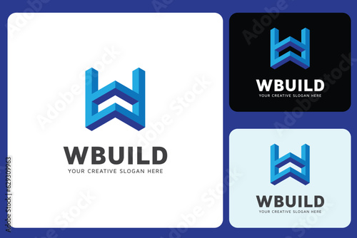 W Letter Logo Design Template