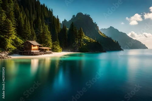 lake in the mountains of the austrian mountains