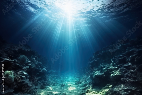 Canvastavla Abstract Underwater Background