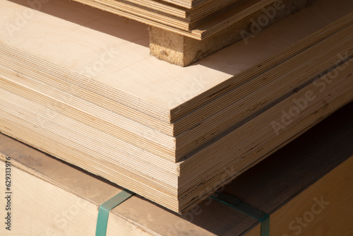 Plywood.Building material for interior work around the house.