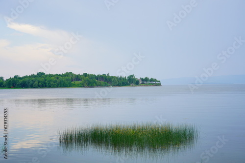 Landscape of Lake Champlain at Vermont  USA 