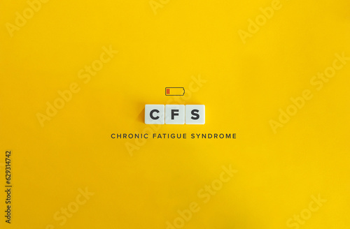 CFS or Chronic Fatigue Syndrome Concept Image and Banner. photo