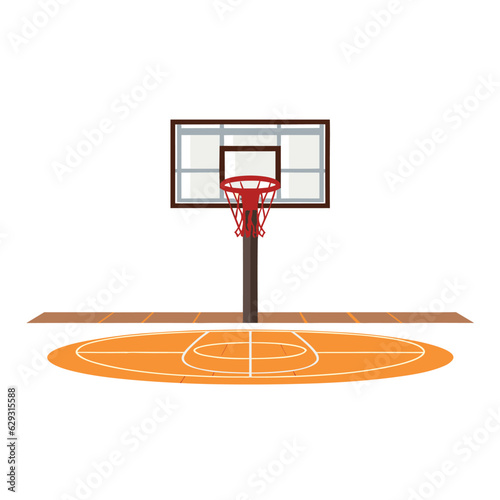 Basketball court background vector illustration
