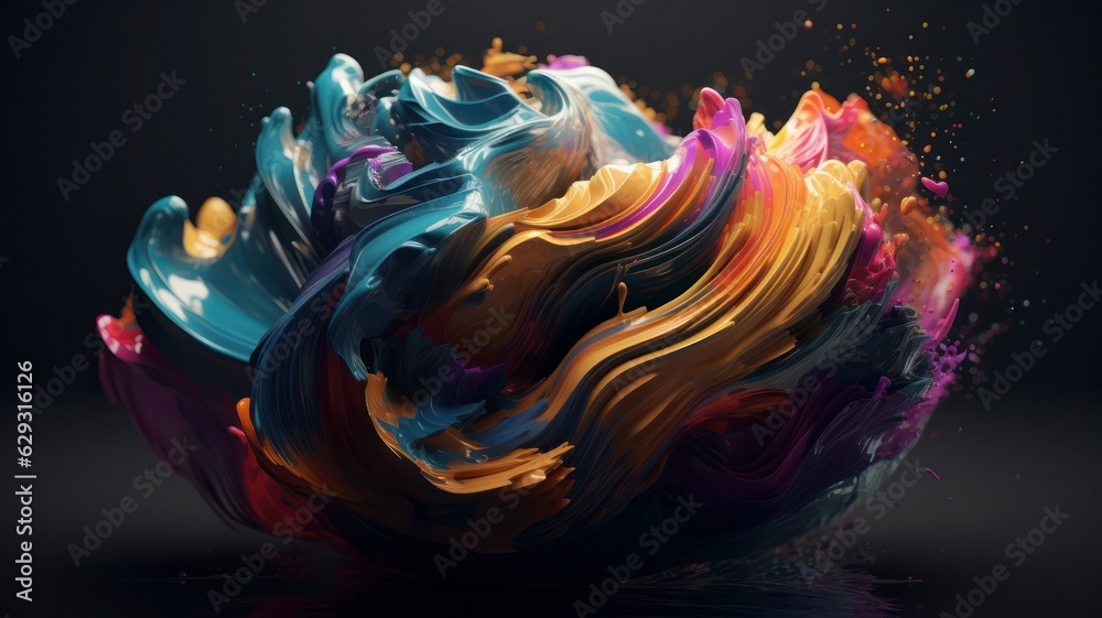 Obraz premium Abstract Art. Colorful Swirls. Vibrant Background. Color Fusion. Creative Abstraction. Kaleidoscope Patterns. Whirlwind of Colors. 