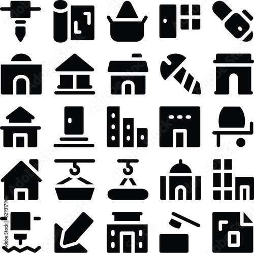 Pack of Construction Bold Line Icons

