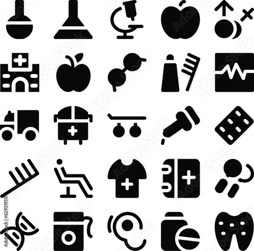 Set of Medical Health Line Icons