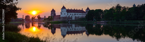 Mir castle (Belarus) in the evening