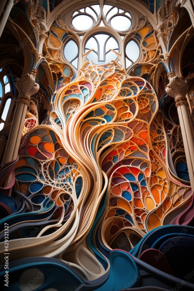 stained glass window in church