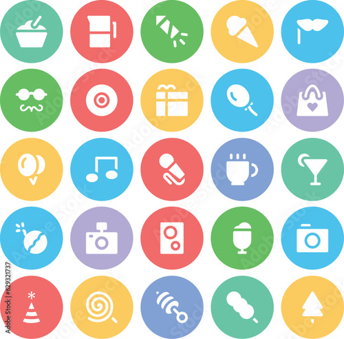 Set of Party Line Icons